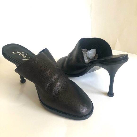 Free People Women’s Leila Stiletto Heeled Slouch Leather Mule Size 39/9 - Picture 1 of 13